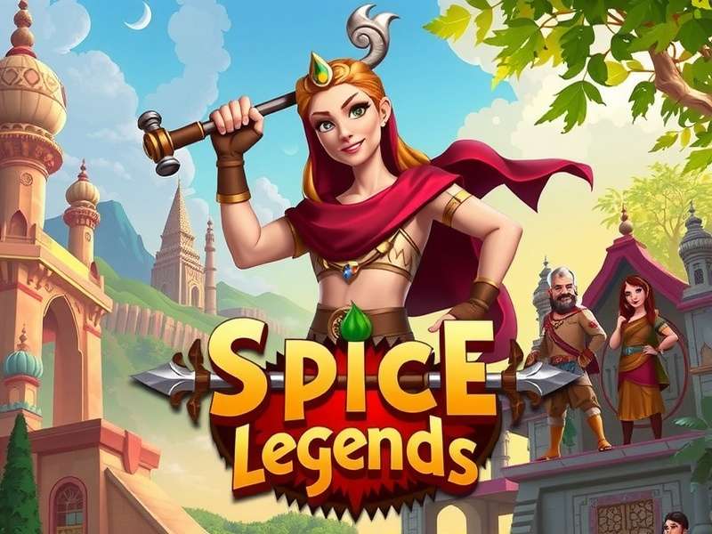 Spice Legends game hero image showing Indian landscapes and characters