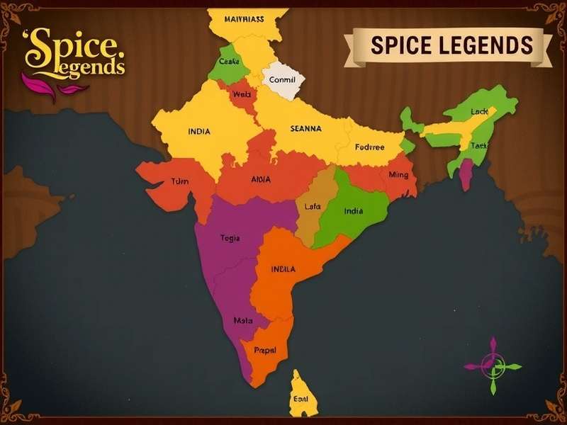 Map of India showing Spice Legends regions